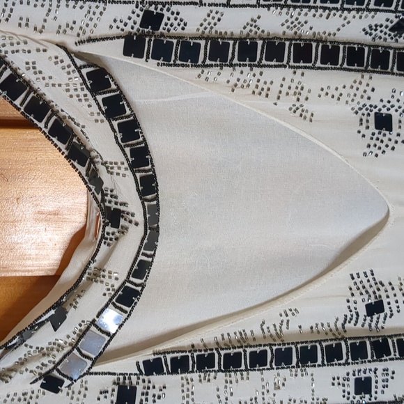 FREE PEOPLE* Speak Easy mini dress beaded and sequined open back sleeveless - Picture 9 of 14